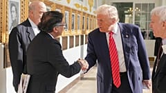 Petro y Trump se dan la mano en la Casa Blanca, 3 de febrero de 2026. 