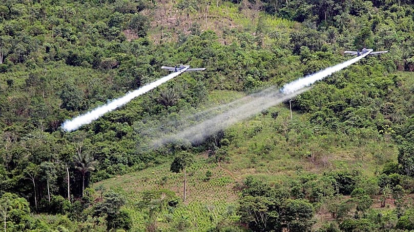 Koka-ültetvény elleni vegyszeres támadás San Miguel körzetében 