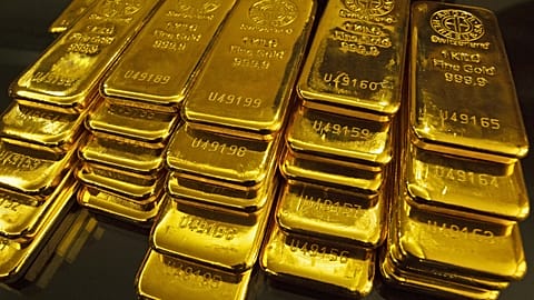 Illustrative image of physical gold bullion bars.