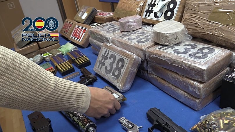 Parte del alijo capturado por la Policía Nacional 