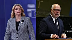 Η Evika Siliņa της Λετονίας (αριστερά) και ο Alar Karis της Εσθονίας (δεξιά).