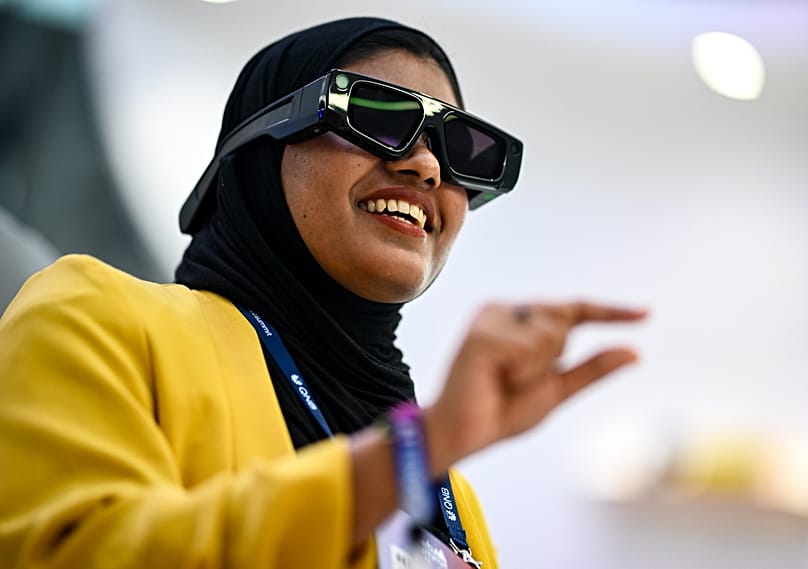 An attendee at Web Summit Qatar 2026