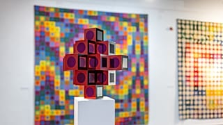 Victor Vasarely alkotásai a kiállításon