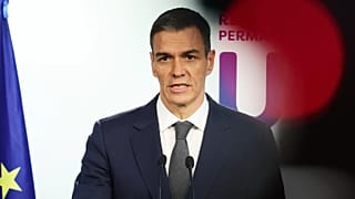 İspanya Başbakanı Pedro Sanchez, 23 Ocak 2026 Cuma günü Brüksel'de düzenlenen AB zirvesinin sonunda yapılan basın toplantısında konuşuyor.