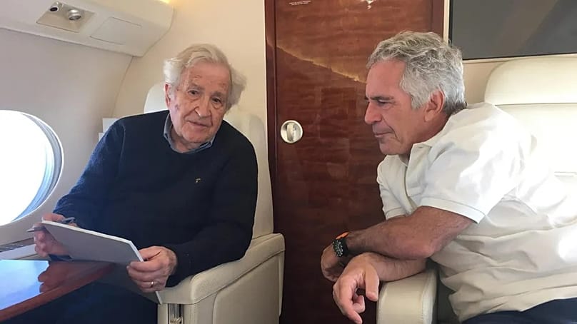 Epstein ile Chomsky'nin bir fotoğrafı