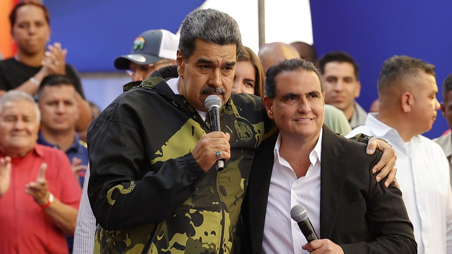 Nicolás Maduro y Alex Saab en Caracas, Venezuela, el 23 de enero de 2024.
