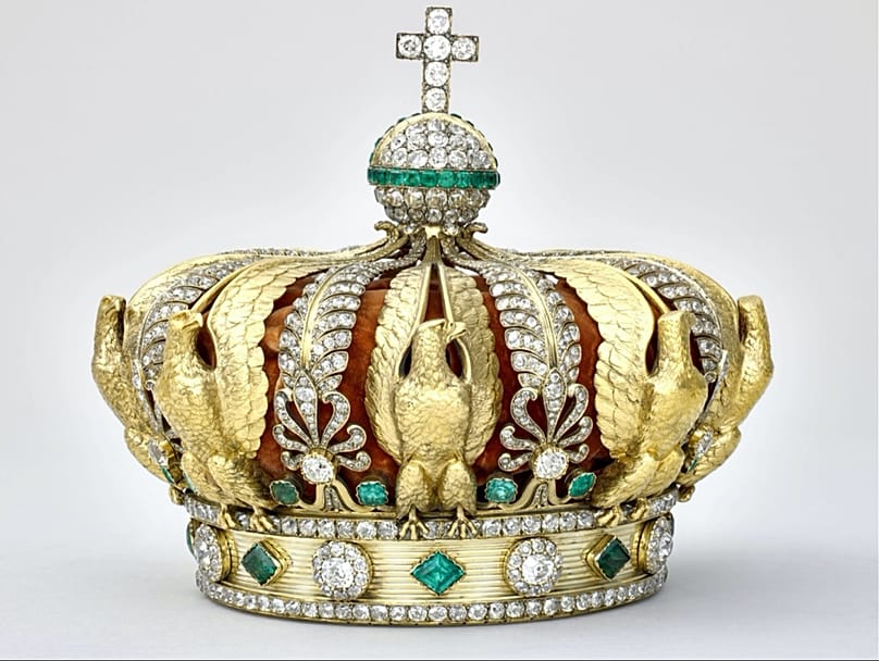 As it was: Empress Eugénie's crown before the raid