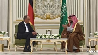 Friedrich Merz és Mohammed bin Salman Rijádban, 2026. február 4-én