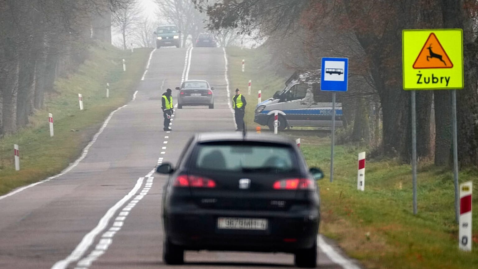 Polska policja kontroluje kierowców. Listopad 2021.  