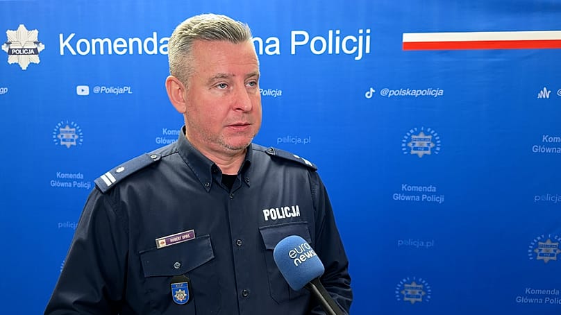 Podinspektor Robert Opas - Biuro Ruchu Drogowego, Komenda Główna Policji w Warszawie w rozmowie z Euronews. 