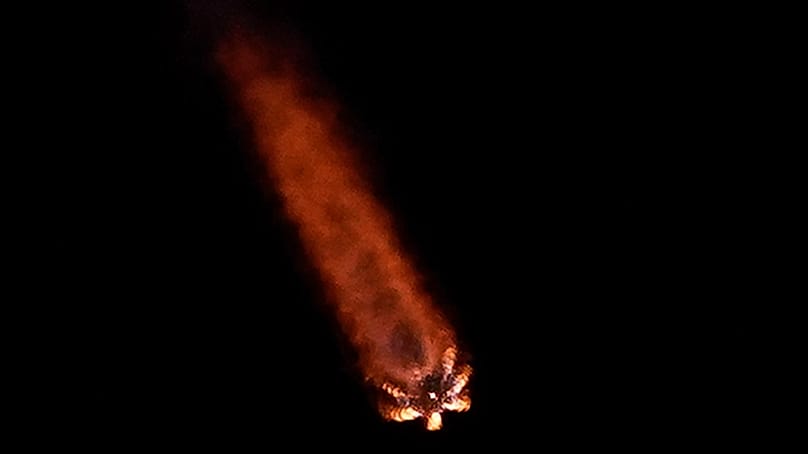 Eine SpaceX Falcon 9-Rakete startet am Donnerstag, dem 9. Dezember 2021, vom Startkomplex 39A im Kennedy Space Center in Cape Canaveral, Florida