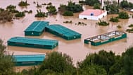 Vue des inondations dans la ville de San Martín del Tesorillo, jeudi.