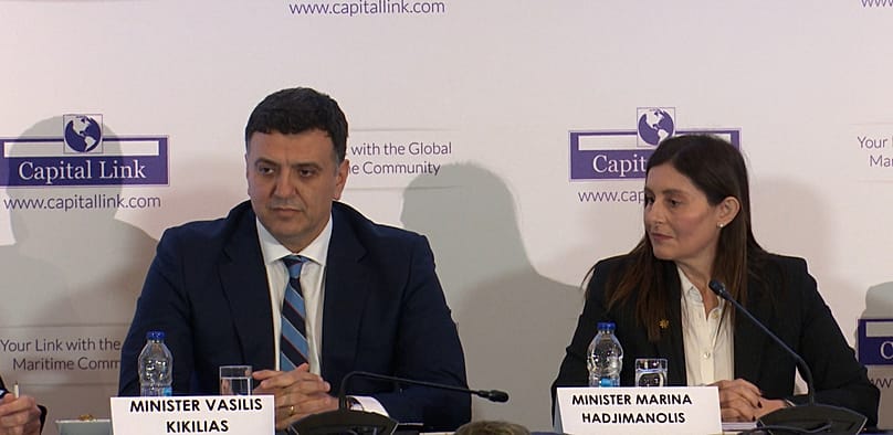 Ο υπ. Ναυτιλίας της Ελλάδας, Β. Κικίλιας και η υφυπουργός Ναυτιλίας της Κύπρου, Μ. Χατζημανώλη ξεκαθάρισαν ότι το Net Zero Framework πρέπει να τροποποιηθεί