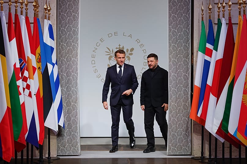 Emmanuel Macron et Volodymyr Zelenskyy.