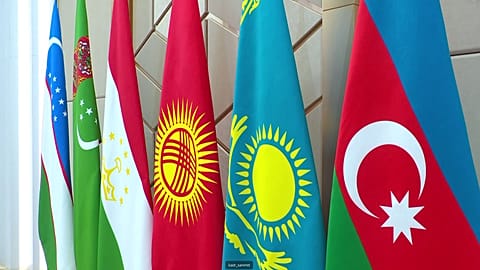 Flags of Central Asian countries and Azerbaijan