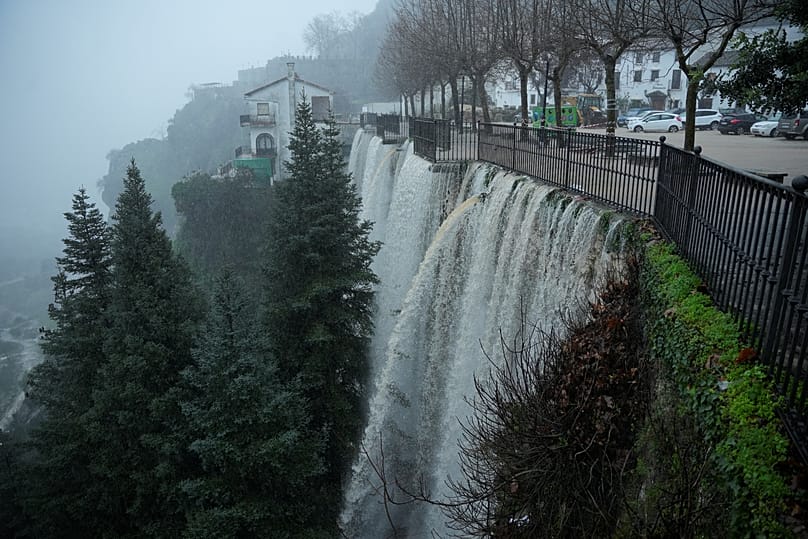 View of the flooding in the town of Grazalema on Thursday, Feb. 5, 2026, affected by flooding during heavy rains that hit southern Andalusia.