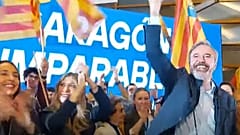 Azcón tras su victoria electoral en Aragón.