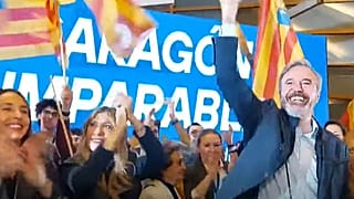 Azcón tras su victoria electoral en Aragón.