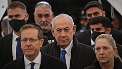 نتنياهو والرئيس الإسرائيلي هرتسوغ يحضرون جنازة آخر رهينة إسرائيلي، ران غفيلي، الأربعاء 28 يناير 2026.