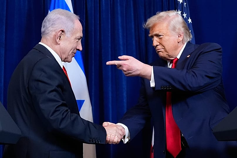 الرئيس الأمريكي دونالد ترامب ورئيس الوزراء الإسرائيلي بنيامين نتنياهو.