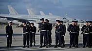Soldiers prepare for the arrival of French President Emmanuel Macron at the Istres military air base in the south of France on 15 January 2026.