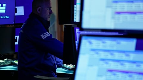Traders work on the floor of the New York Stock Exchange in New York, Thursday, 1 June 2023. (AP Photo/Seth Wenig)