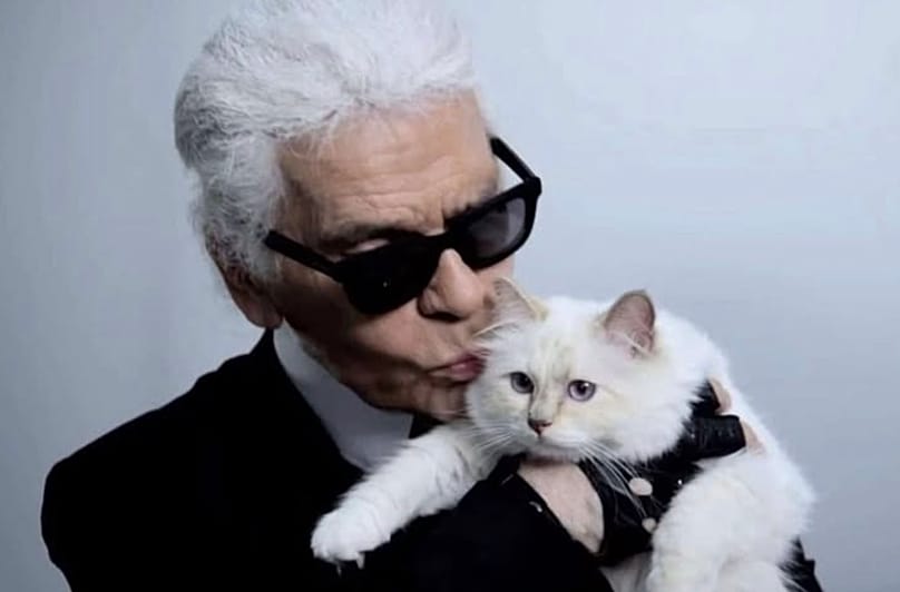 Lagerfeld ve kedisi Choupette.