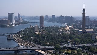 منظر عام لنهر النيل في القاهرة، مصر، الأربعاء 25 مايو/أيار 2022. انخرطت مصر وإثيوبيا والسودان في محادثات استمرت لسنوات لحل نزاعها حول سد كهرومائي ضخم تبنيه إثيوبيا على النيل ا