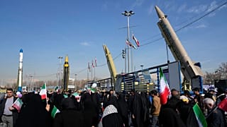 نمایش موشک‌های ایران در راهپیمایی ۲۲ بهمن سال ۲۰۲۴