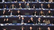 Lawmakers of the European Parliament voting in Strasbourg, France.