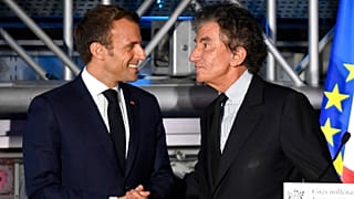 FILE: President of the Arab World Institute Jack Lang and French President Emmanuel Macron attend the inauguration of an exhibition at the IMA, 16 October 2018