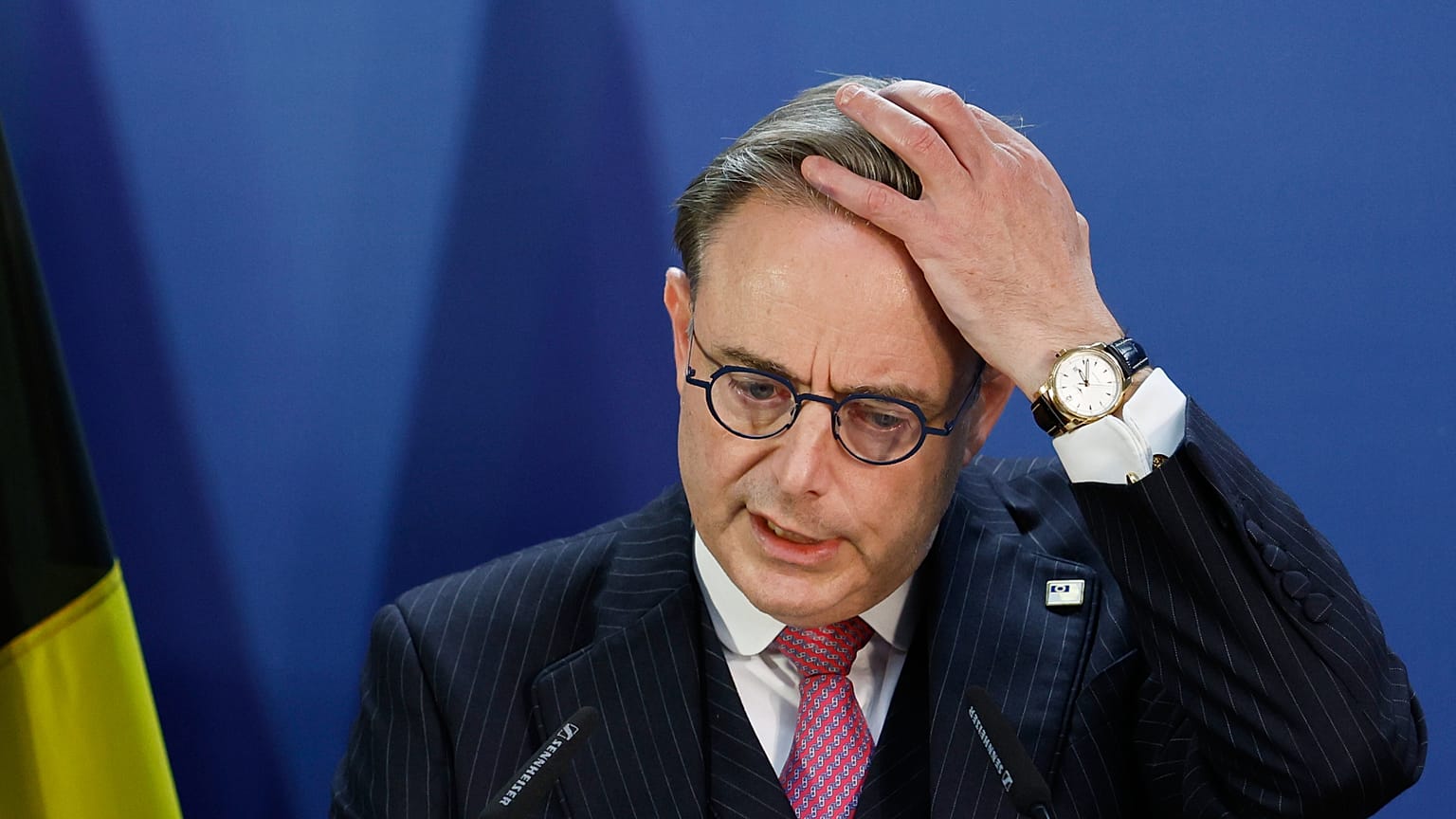 Zdj. archiwalne: Premier Belgii Bart De Wever przemawia na szczycie UE w Brukseli, piątek, 19 grudnia 2025 r. 