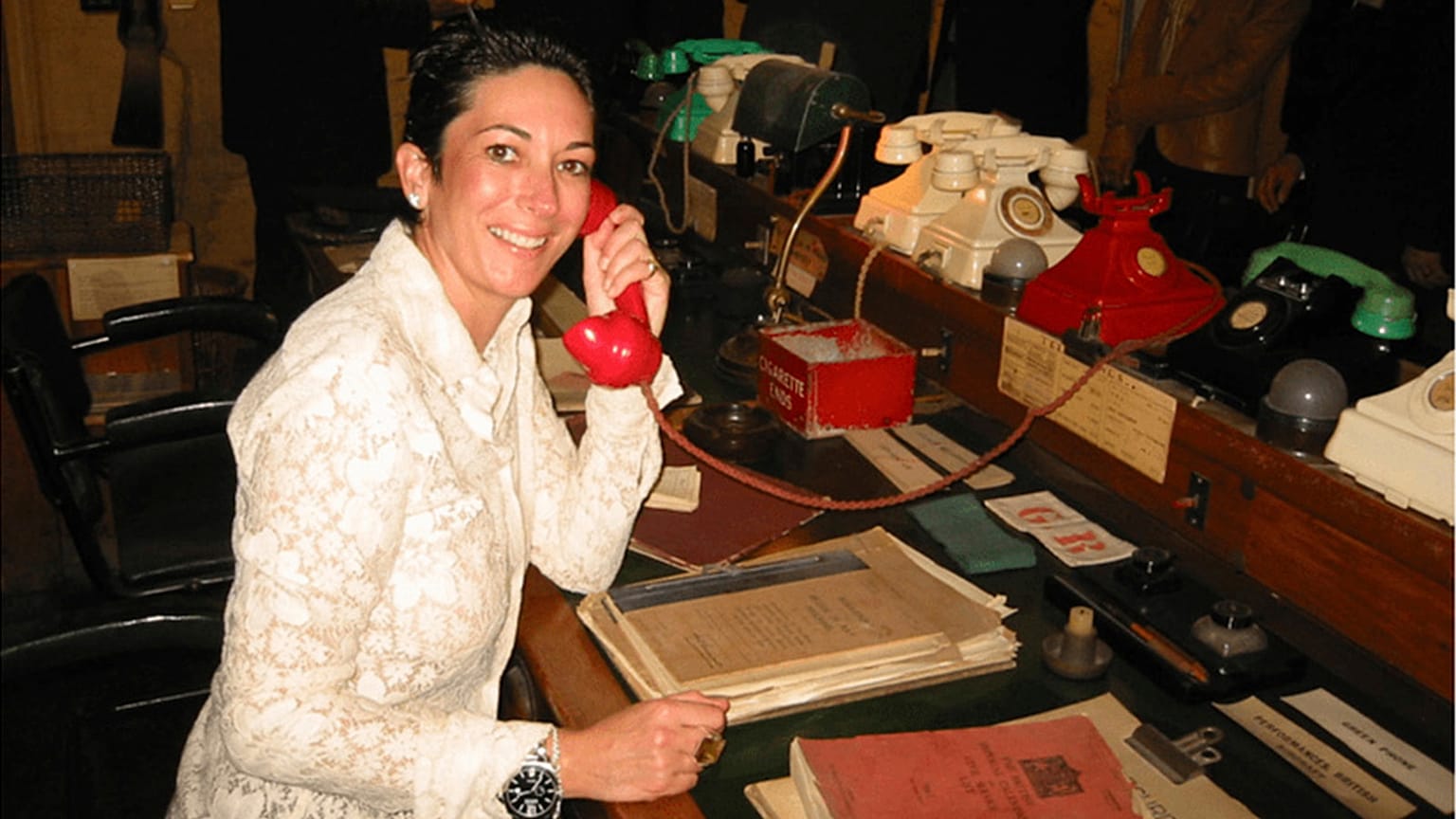 This undated photo released by the US Department of Justice shows Ghislaine Maxwell