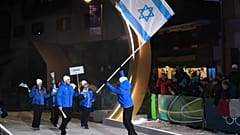 Ισραηλινή αντιπροσωπεία κατά τη διάρκεια της τελετής έναρξης του Μιλάνου-Κορτίνα 2026