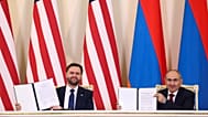 ABD Başkan Yardımcısı JD Vance, Ermenistan Başbakanı Nikol Paşinyan ile nükleer iş birliği anlaşmasına ilişkin ortak bildiriyi imzaladıktan sonra / 9 Şubat 2026