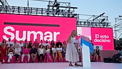 Archivo - Yolanda Díaz en un mitin de Sumar