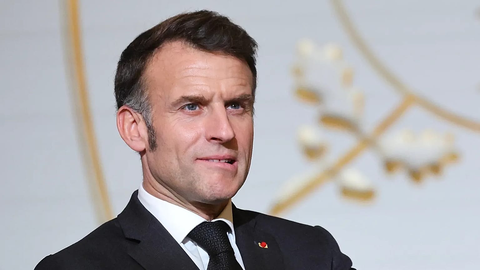 Der französische Präsident Emmanuel Macron im Élysée-Palast in Paris am Donnerstag, den 5. Februar 2026. (Ludovic Marin/Pool Photo via AP)