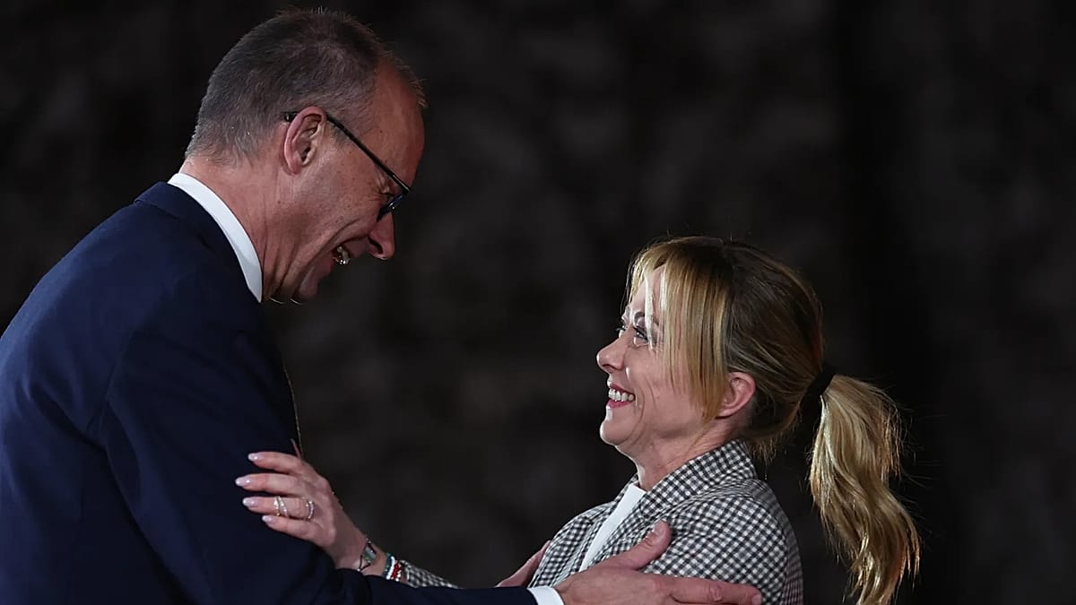 Amore-Merzo-mio-Was-zwischen-dem-Kanzler-und-Giorgia-Meloni-l-uft