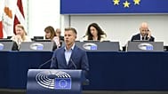 Tisza Party leader Péter Magyar at the European Parliament 