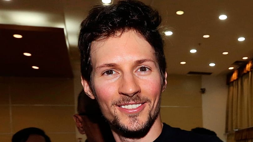 FILE - Telegram co-founder Pavel Durov smiles following his meeting with Indonesian Communication and Information Minister Rudiantara in Jakarta, Indonesia on Aug. 1, 2017.