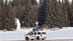 Archivbild: Die kanadische Polizei nach einer Schießerei in St. Albert, Alberta, 17.1.2015