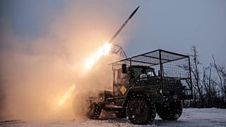An MRLS BM-21 "Grad" fires towards Russian army positions near Chasiv Yar, 24 January, 2026 