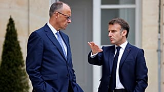 Friedrich Merz and Emmanuel Macron.