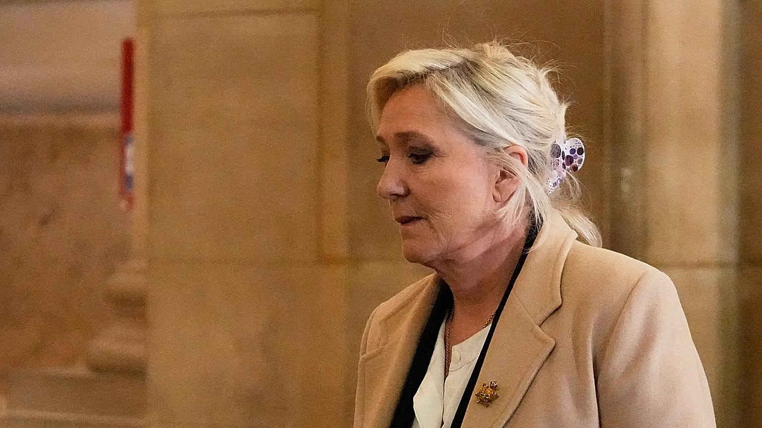 Marine Le Pen arrives for her appeal trial in Paris, 11 February, 2026