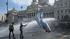 Protestos contra a reforma laboral de Milei, Buenos Aires, Argentina, 11 de fevereiro de 2026