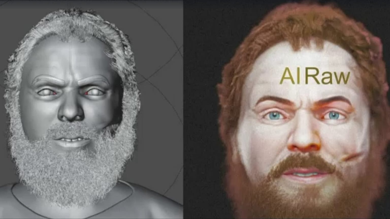 Face off: Using artificial intelligence, graphic design tools and artistic licence, scientists reconstructed the face of Racesa's "vampire"