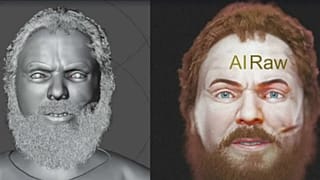 Face off: Using artificial intelligence, graphic design tools and artistic licence, scientists reconstructed the face of Racesa's "vampire"