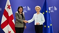 Salomé Zourabichvili com Von der Leyen em 2024