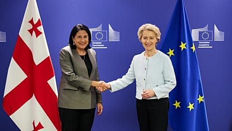 Salomé Zourabichvili és Von der Leyen 2024-ben