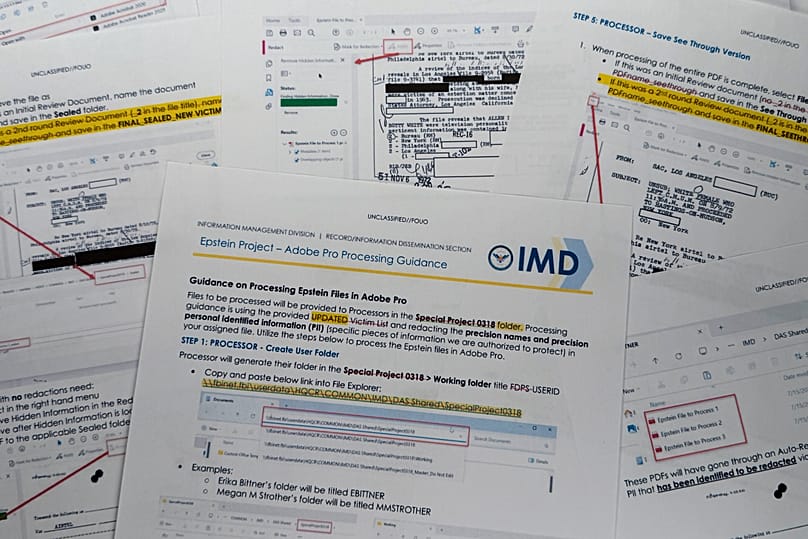 Documents that were included in the Department of Justice release of the Jeffrey Epstein files, 10 February, 2026